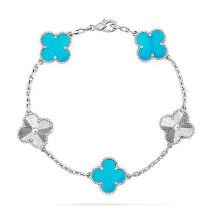 [Glow Jewelry]New  CLOVER 5 MOTIF TURQUOISE BRACELET COLLECTION