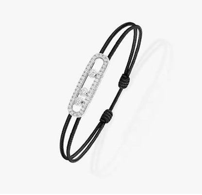 [Glow Jewelry]MK Care(s) pink cord pavé bracelet