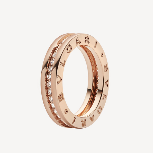 [Glow Jewelry]ZERO 1 ONE-BAND PAVED DIAMONDS ON THE SPIRAL RING
