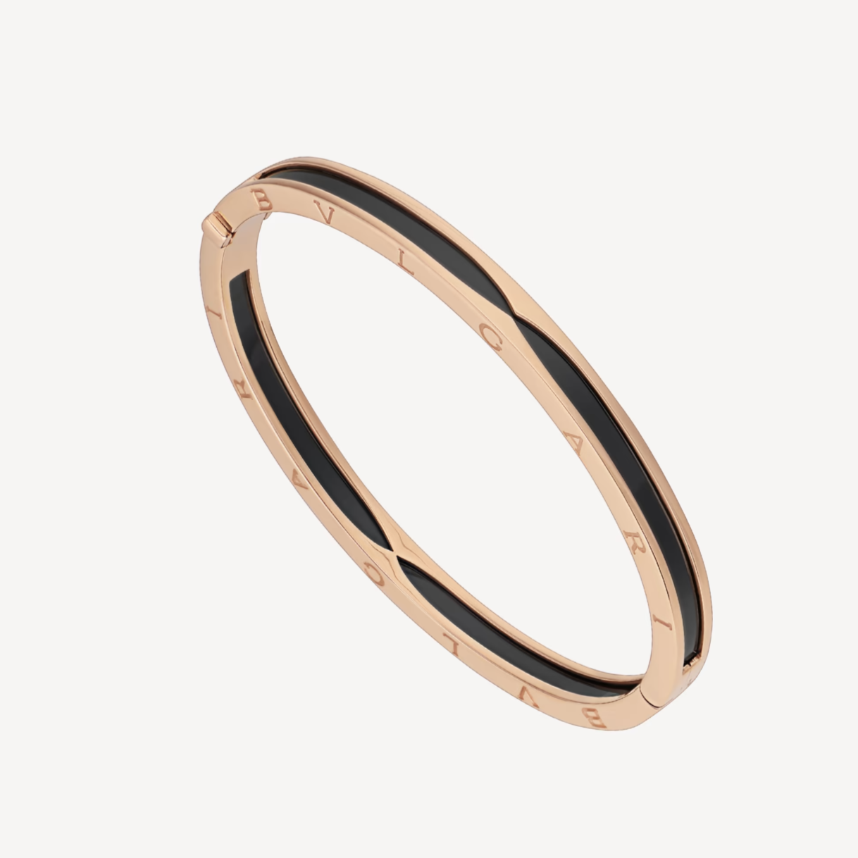 [Glow Jewelry]ZERO 1 PINK GOLD WITH BLACK CERAMIC BRACELET