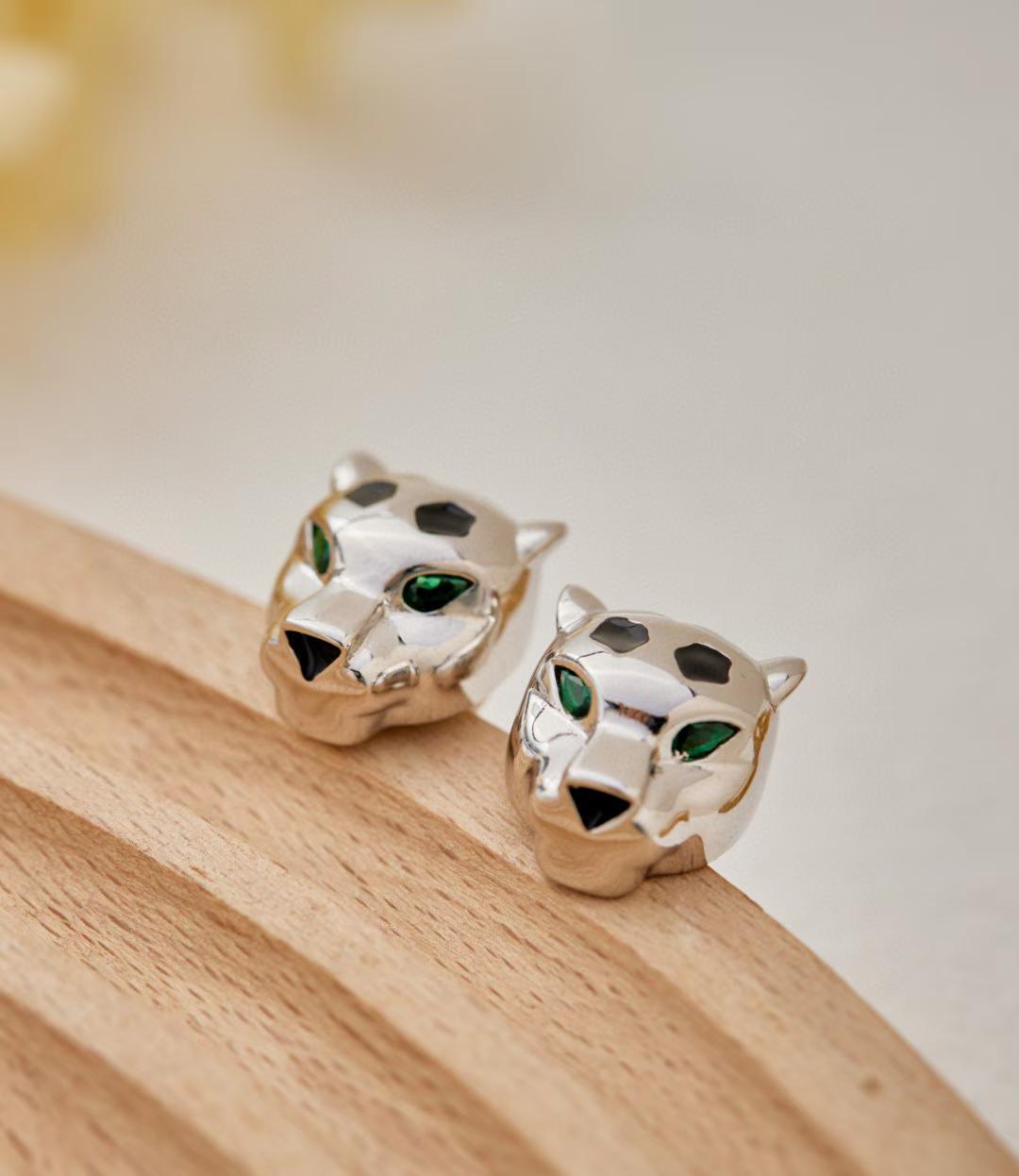 [Glow Jewelry]CHRRTAH-PRINT STUD EARRINGS, THREE COLORS
