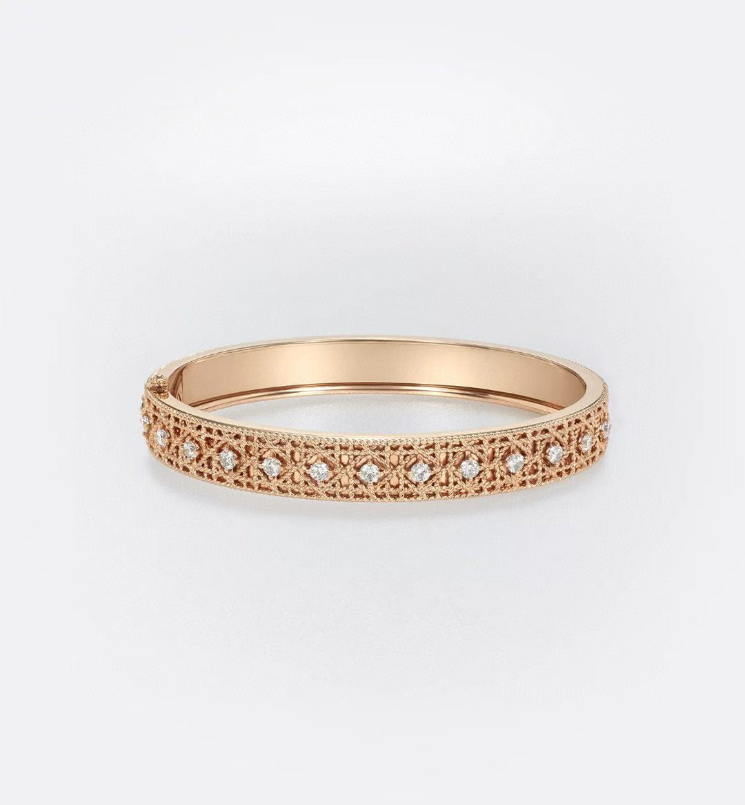 [Glow Jewelry]2026 WOVEN-PATTERN BRACELET SET WITH FULL DIAMOND INLAY THREE-COLORS