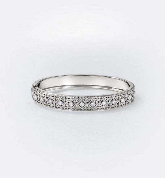 [Glow Jewelry]2026 WOVEN-PATTERN BRACELET SET WITH FULL DIAMOND INLAY THREE-COLORS