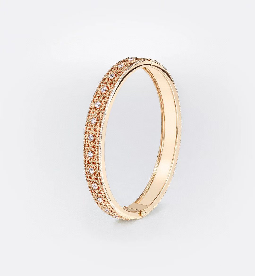 [Glow Jewelry]2026 WOVEN-PATTERN BRACELET SET WITH FULL DIAMOND INLAY THREE-COLORS