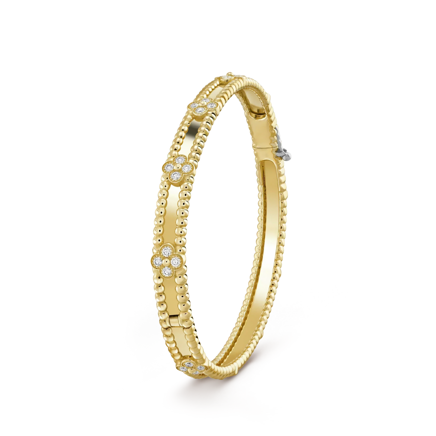 [Glow Jewelry]CLOVER BRACELET 4MM DIAMONDS