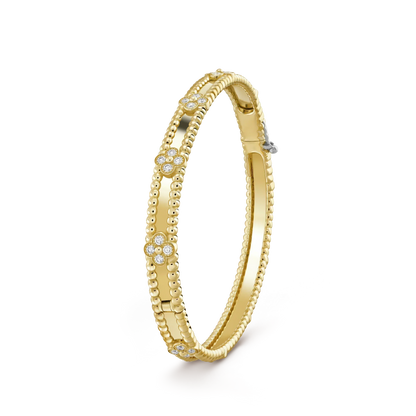[Glow Jewelry]CLOVER BRACELET 4MM DIAMONDS