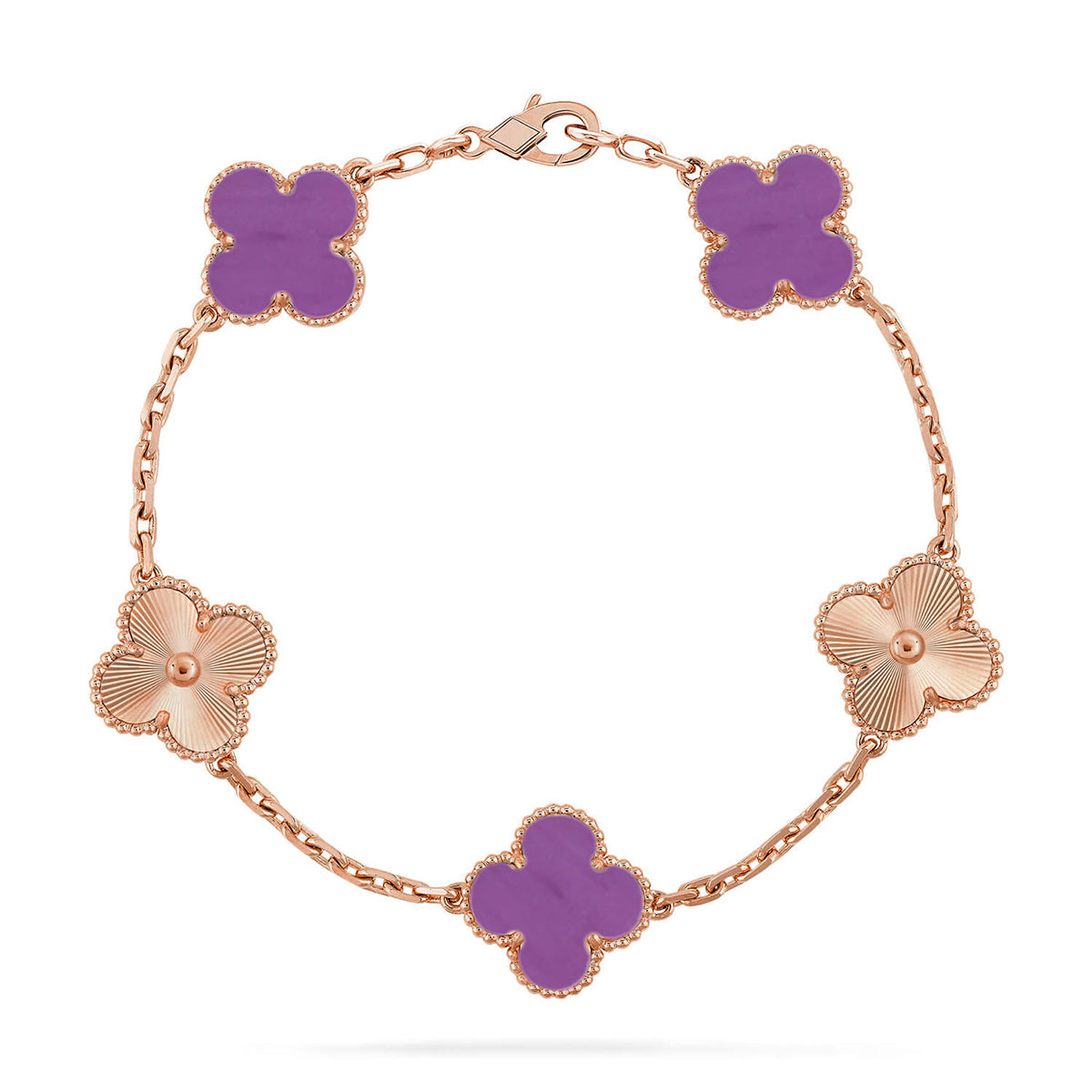 [Glow Jewelry]New  CLOVER 5 MOTIF VIOLET BRACELET COLLECTION