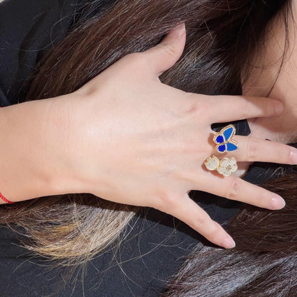 [Glow Jewelry] 2026 NEW MODEL SPRING LUCKY 3 MOTIF GOLD RING