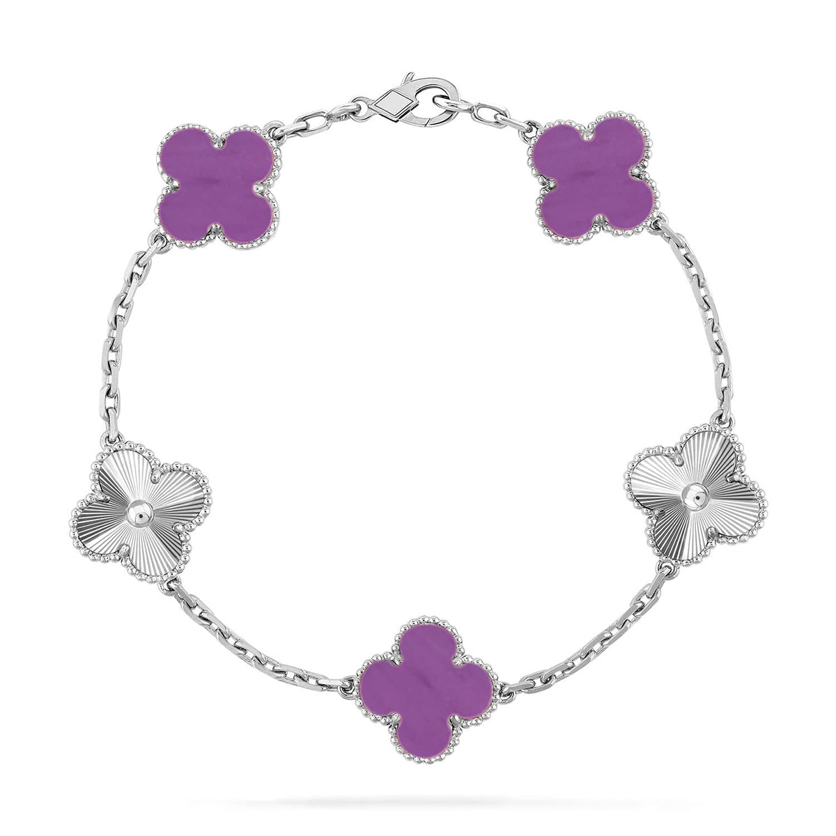 [Glow Jewelry]New  CLOVER 5 MOTIF VIOLET BRACELET COLLECTION