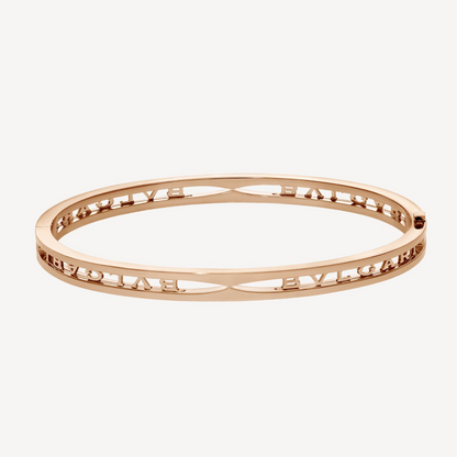 [Glow Jewelry]ZERO 1 SPIRAL LOGO PINK GOLD BRACELET