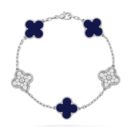 [Glow Jewelry]New CLOVER 5 MOTIF LAPIS LAZULI BRACELET COLLECTION