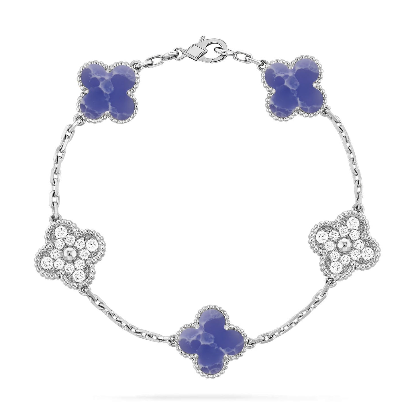[Glow Jewelry]CLOVER 5 MOTIF BLUE VEINS BRACELET COLLECTION