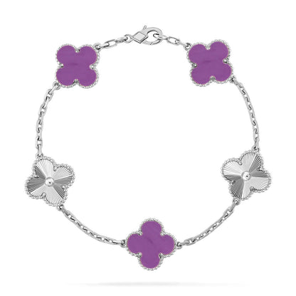 [Glow Jewelry] CLOVER 5 MOTIF VIOLET BRACELET COLLECTION