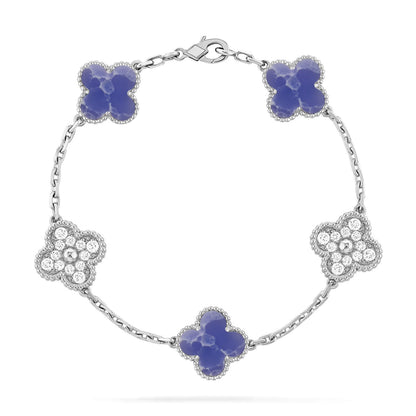[Glow Jewelry]New CLOVER 5 MOTIF BLUE VEINS BRACELET COLLECTION