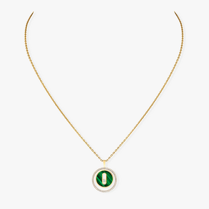 [Glow Jewelry]LUCKY MOVE 1 DIAMOND MALACHITE GOLD DIAMOND NECKLACE