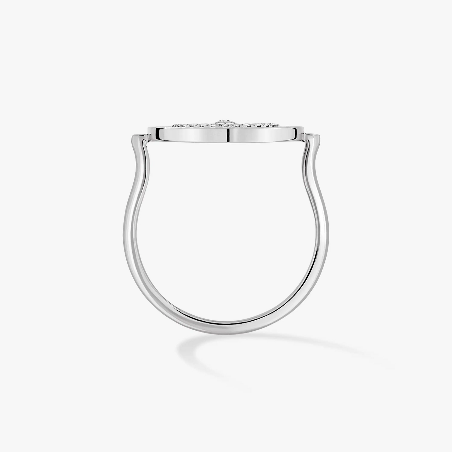 [Glow Jewelry]LUCKY MOVE PAVED SILVER DIAMOND RING