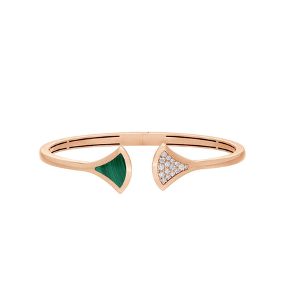 [Glow Jewelry]DREAM BRACELET OPEN MALACHITE PINK GOLD