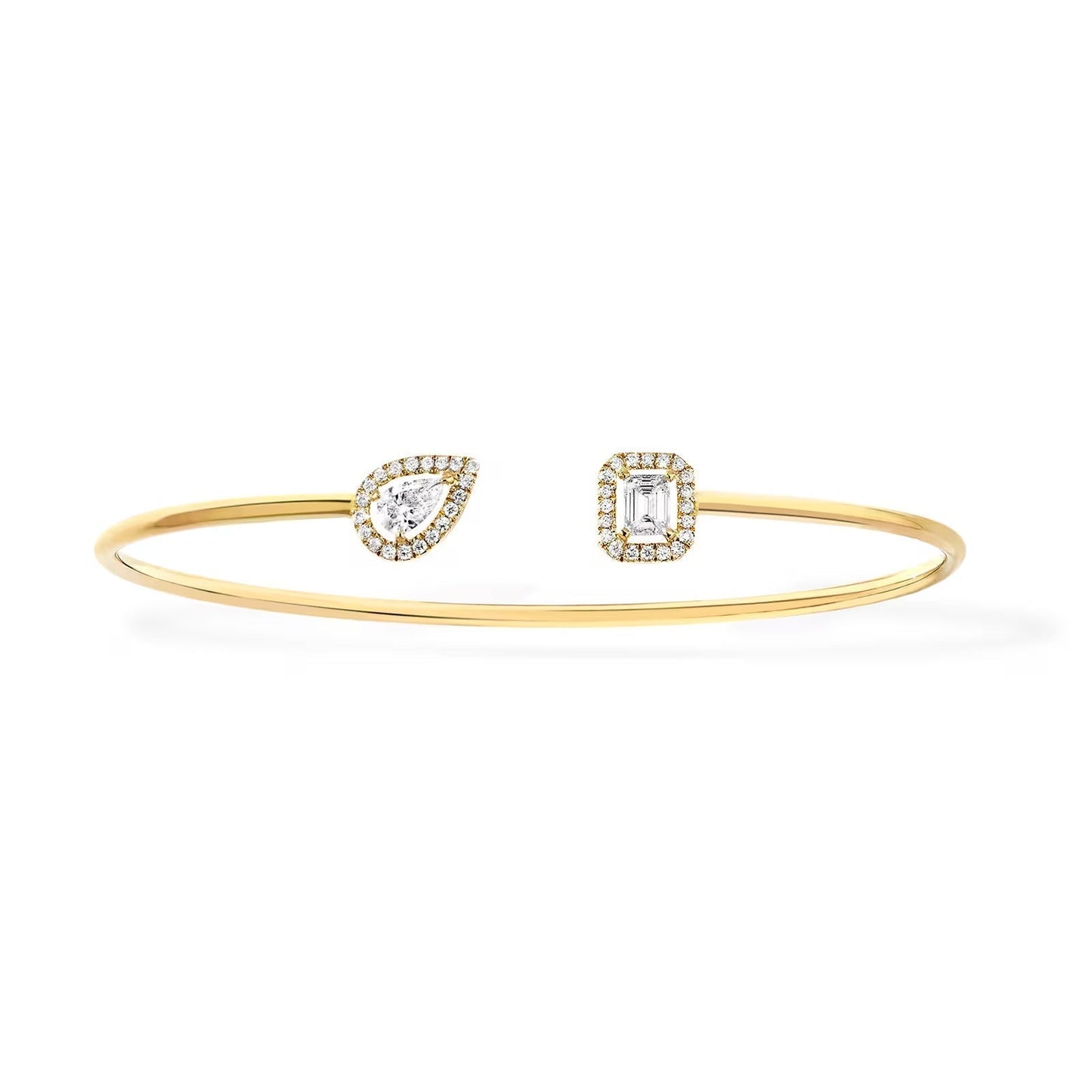 [Glow Jewelry]JONC FLEX MY TWIN TOI & MOI SILVER DIAMOND BRACELET