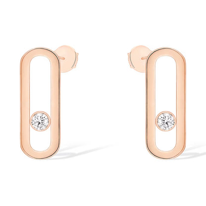 [Glow Jewelry]MOVE UNO SMALL 1 DIAMOND EARRINGS