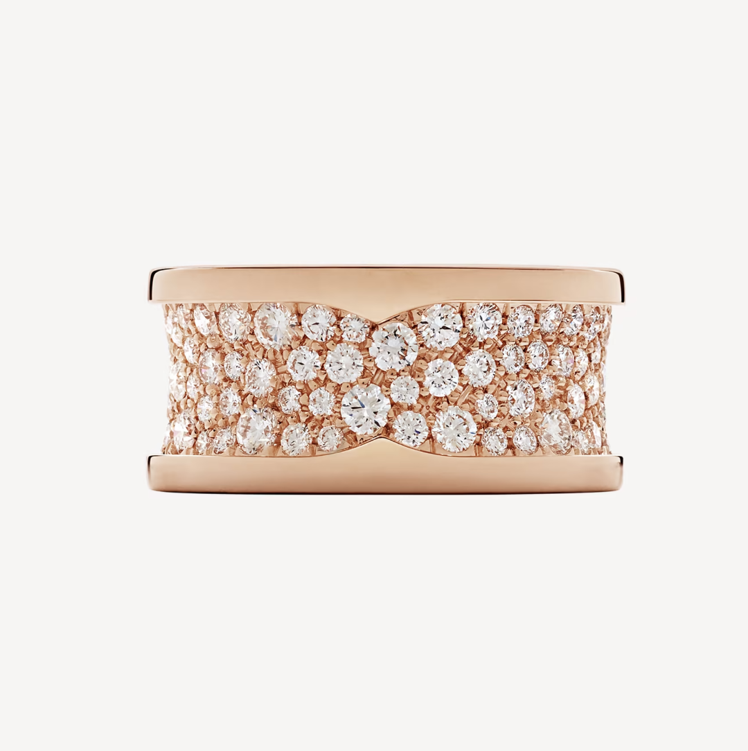 [Glow Jewelry]ZERO 1 WITH PAVED DIAMONDS ON THE SPIRAL RING