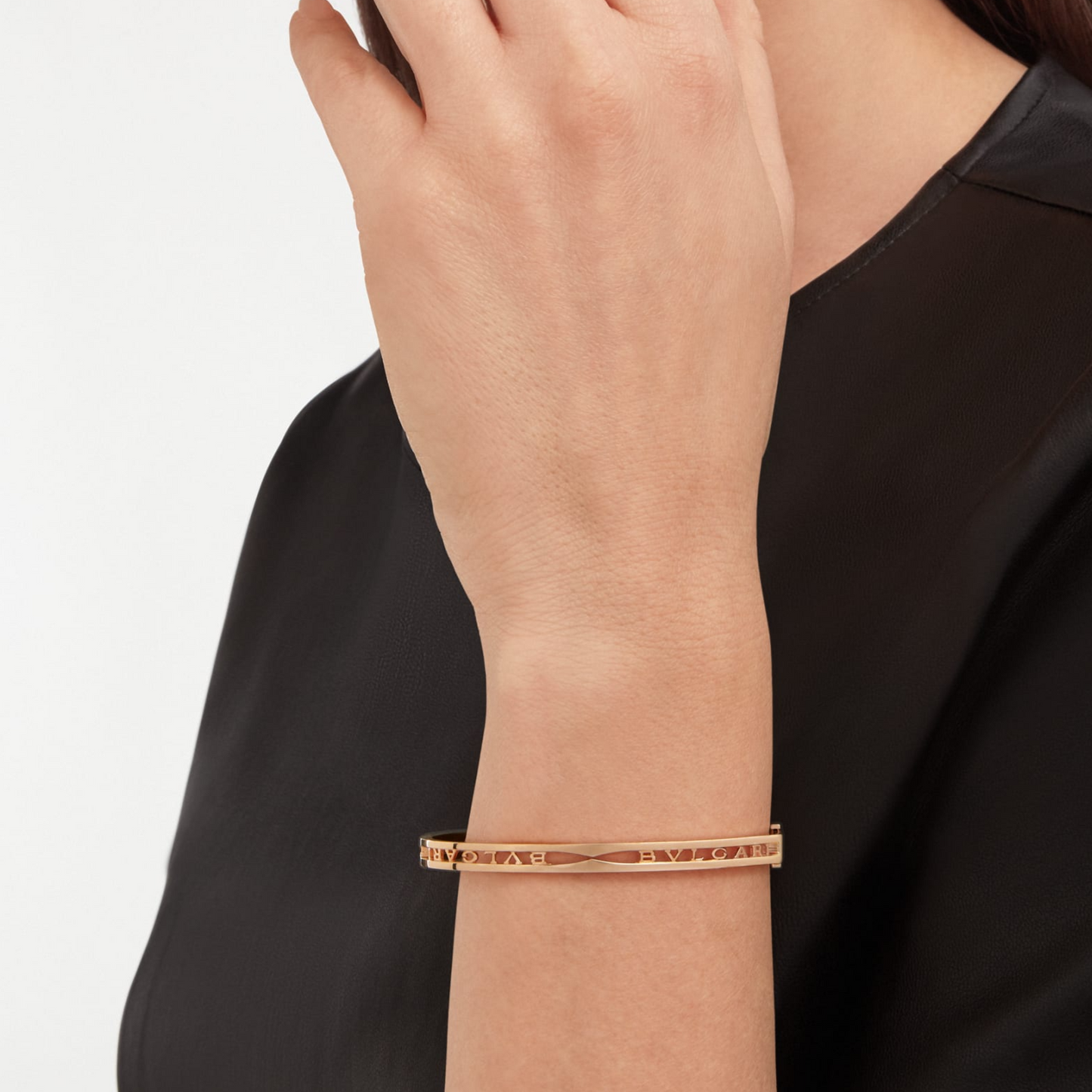 [Glow Jewelry]ZERO 1 SPIRAL LOGO PINK GOLD BRACELET