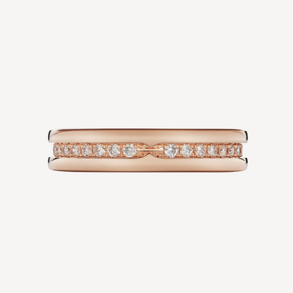 [Glow Jewelry]ZERO 1 ONE-BAND PAVED DIAMONDS ON THE SPIRAL RING