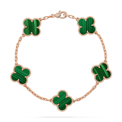 [Glow Jewelry]New  CLOVER 5 MOTIF MALACHITE BRACELET COLLECTION