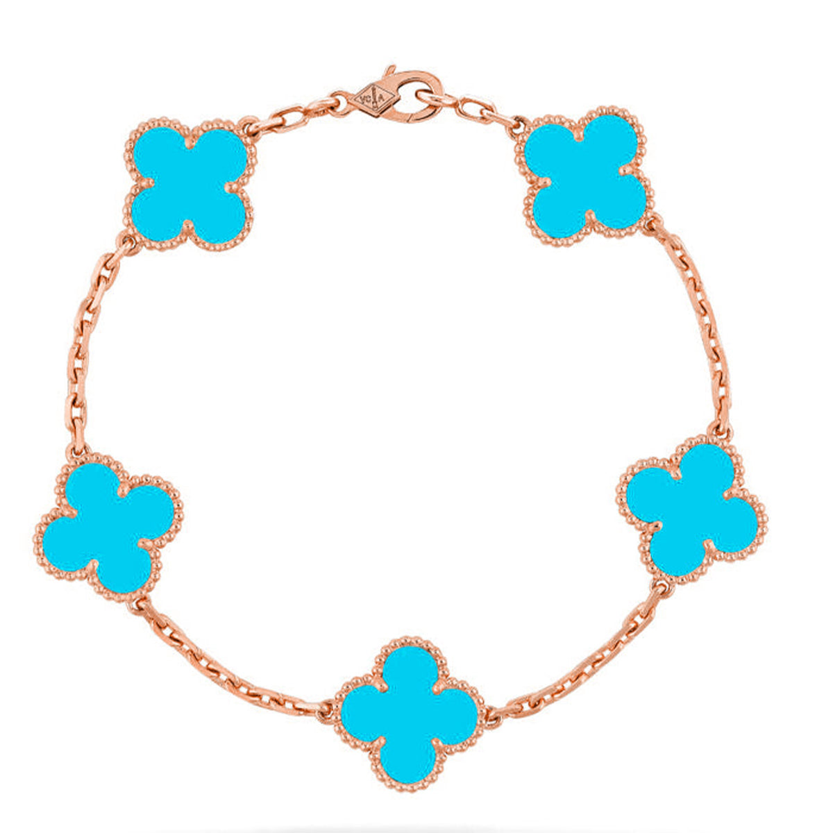 [Glow Jewelry]New  CLOVER 5 MOTIF TURQUOISE BRACELET COLLECTION