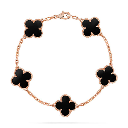 [Glow Jewelry]New CLOVER 5 MOTIF ONYXS BRACELET COLLECTION