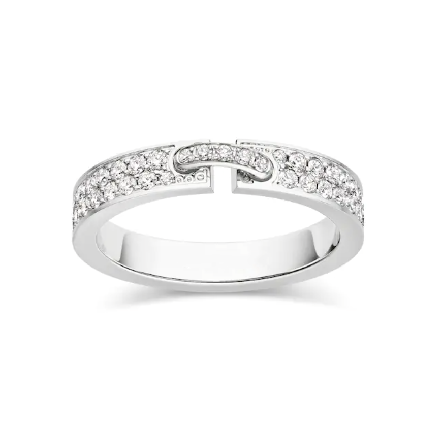 [Glow Jewelry]ALLIANCE LIENS VIDENCE PAVED DIAMOND 4MM RING