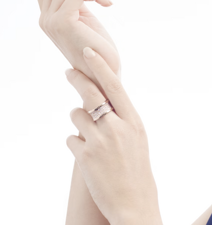 [Glow Jewelry]ZERO 1 WITH PAVED DIAMONDS ON THE SPIRAL RING