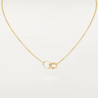 [Glow Jewelry]LOVE NECKLACE DOUBLE RING GOLD