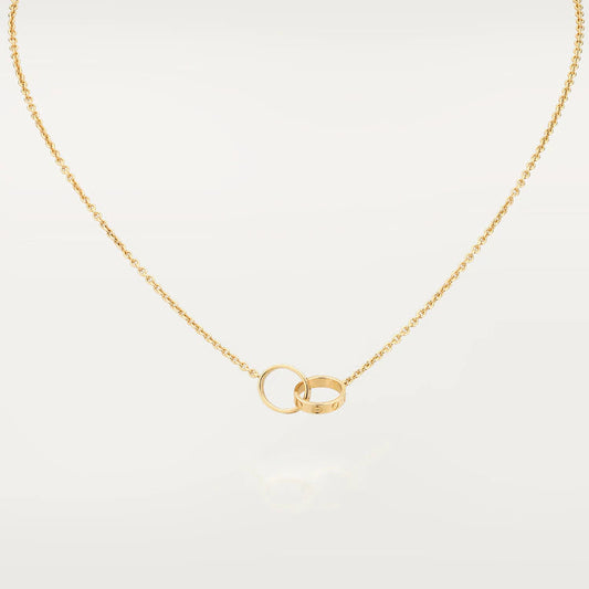 ¡®Glow Jewelry¡¯LOVE NECKLACE DOUBLE RING GOLD