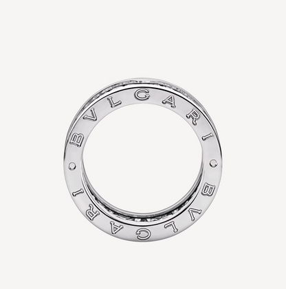 [Glow Jewelry]ZERO 1 WITH PAVED DIAMONDS ON THE SPIRAL RING