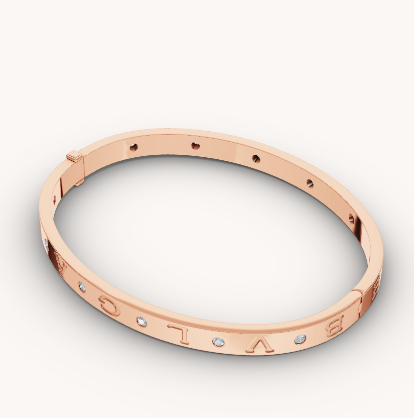 [Glow Jewelry]ZERO 1 PINK GOLD 12 DIAMONDS BRACELET