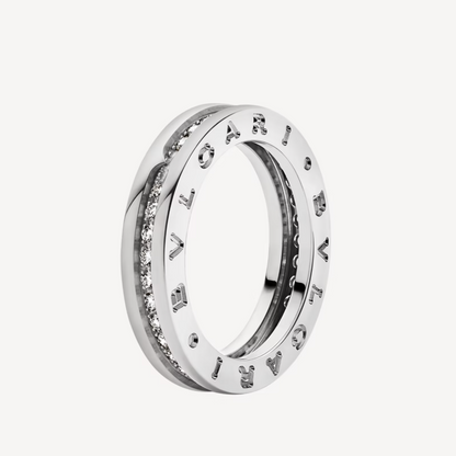 [Glow Jewelry]ZERO 1 ONE-BAND PAVED DIAMONDS ON THE SPIRAL RING