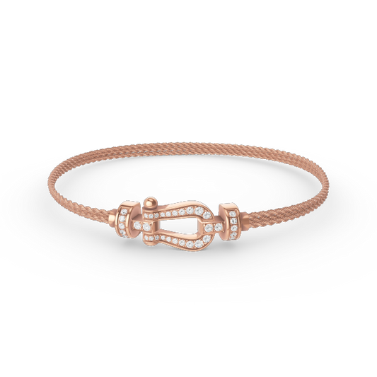 ¡®Glow Jewelry¡¯FORCE SMALL HORSESHOE  DIAMOND CHAIN ROPE BRACELET