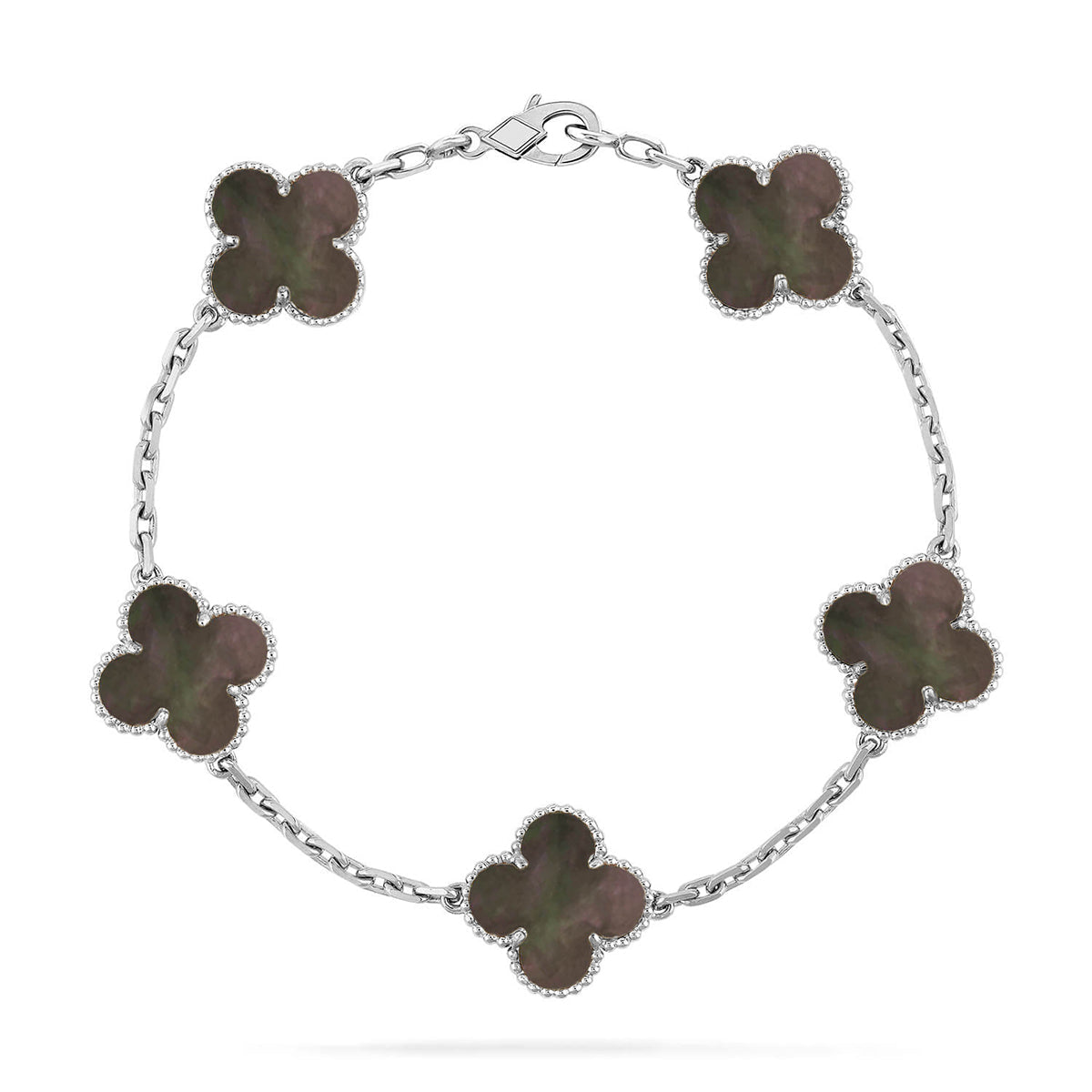 [Glow Jewelry]New CLOVER 5 MOTIF GRAY MOP BRACELET COLLECTION