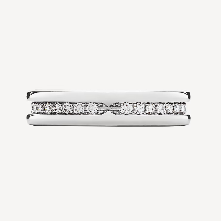 [Glow Jewelry]ZERO 1 ONE-BAND PAVED DIAMONDS ON THE SPIRAL RING