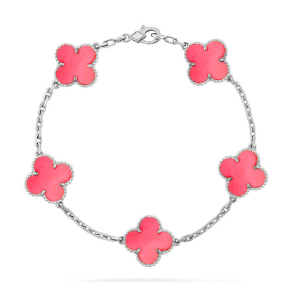 [Glow Jewelry] CLOVER 5 MOTIFS  PINK MOP BRACELET COLLECTION