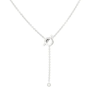 [Glow Jewelry]FINESSE SILVER DIAMOND NECKLACE