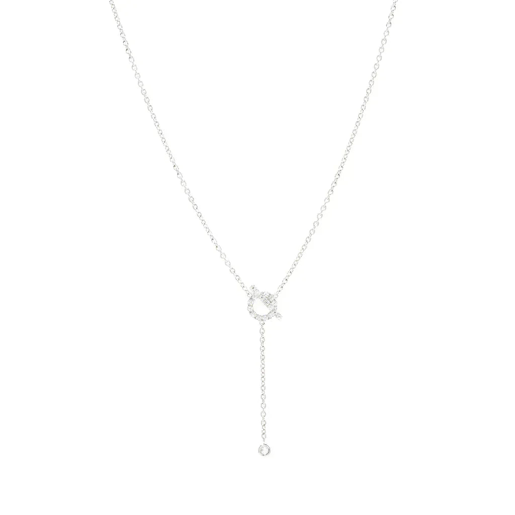 [Glow Jewelry]FINESSE SILVER DIAMOND NECKLACE