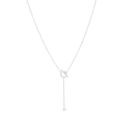 [Glow Jewelry]FINESSE SILVER DIAMOND NECKLACE