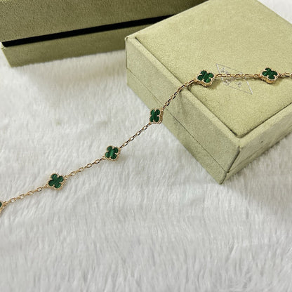 [¡®Glow Jewelry¡¯]CLOVER 6 MOTIF MALACHITE BRACELET