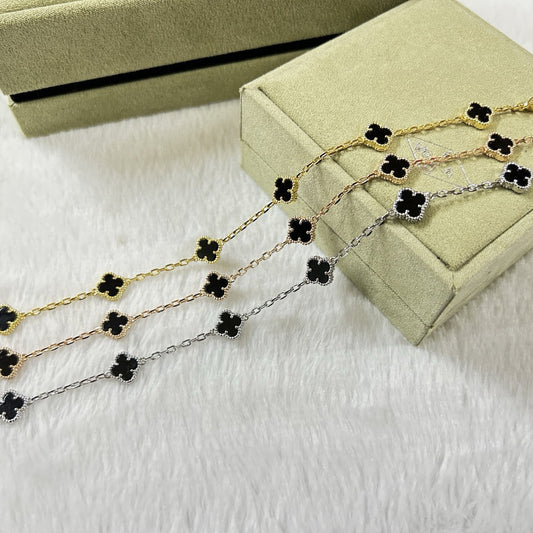 [Glow Jewelry]CLOVER 6 MOTIF  ONYXS BRACELET