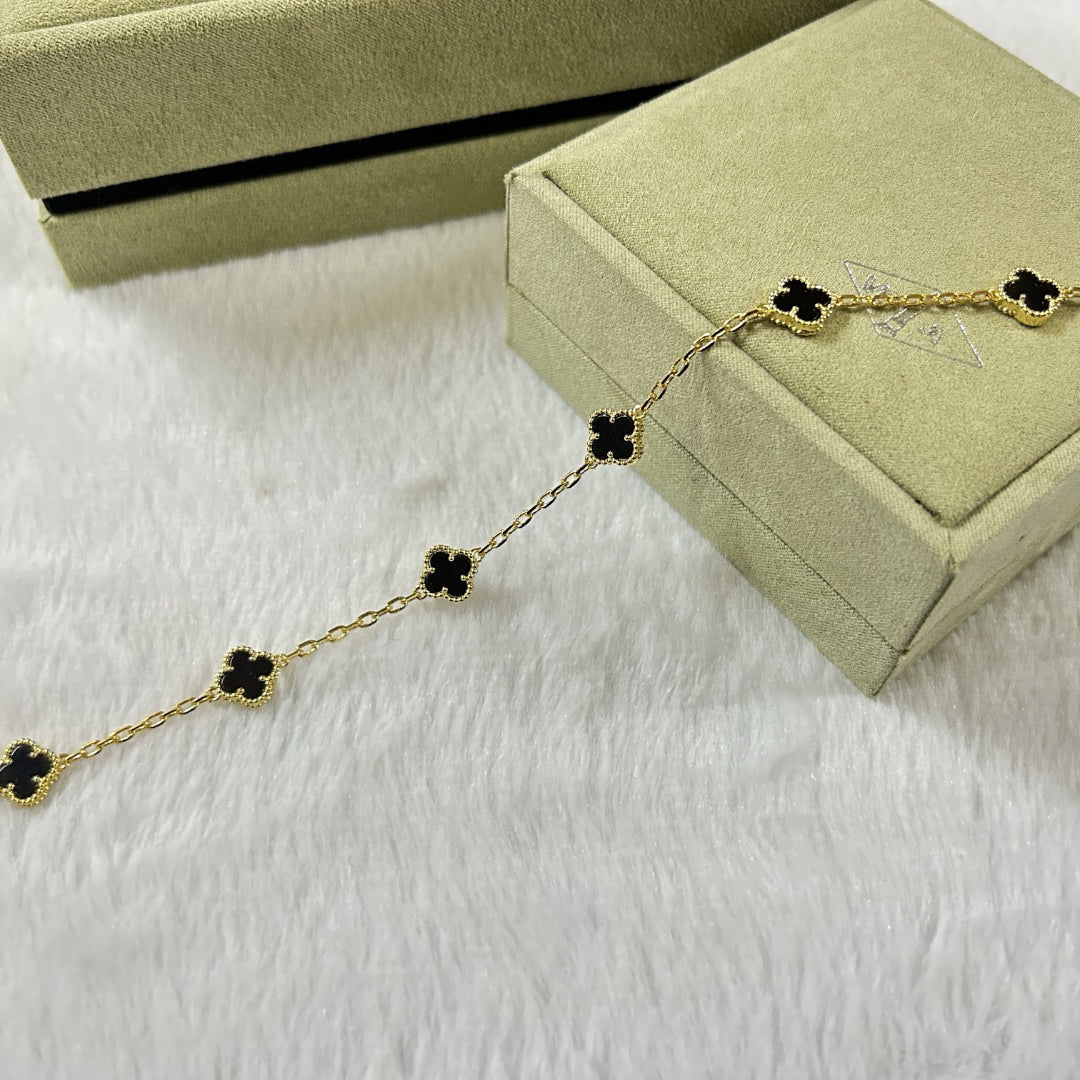 [Glow Jewelry]CLOVER 6 MOTIF  ONYXS BRACELET