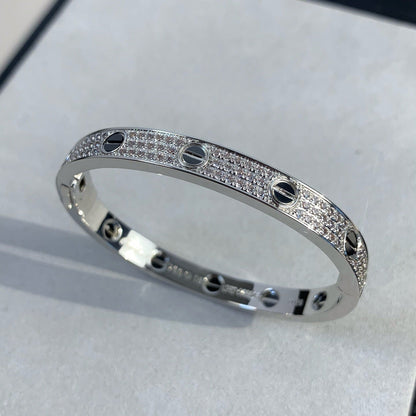 [Glow Jewelry]LOVE BRACELET 6.1MM DIAMOND-PAVED CERAMIC