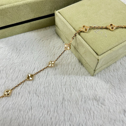 [Glow Jewelry]クローバー6モチーフダイヤモンドブレスレット
