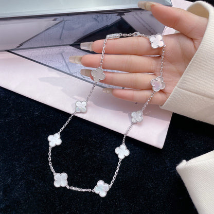¡®Glow Jewelry¡¯CLOVER 10 MOTIFS WHITE MOTHER OF PEARL NECKLACE