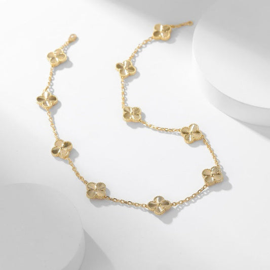 [Glow Jewelry]CLOVER 10 MOTIFS LASER NECKLACE
